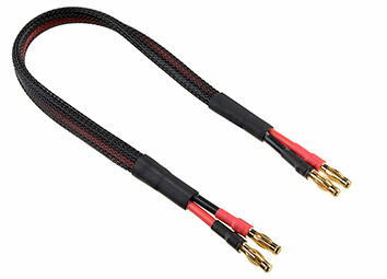 Laadkabel 4mm Banana Gold connectors - 14 AWG ULTRA V+ Silicon Wire 16507