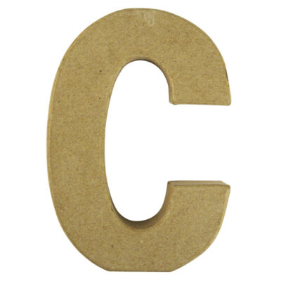 Letter C van papier mache voor decoratie 10041946