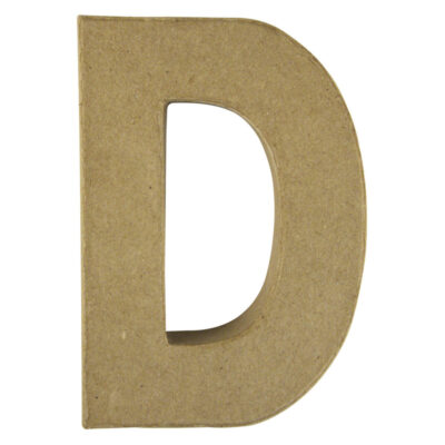 Letter D van papier mache voor decoratie 10041947