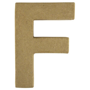 Letter F van papier mache voor decoratie 10041949