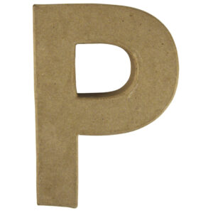 Letter P van papier mache voor decoratie 10041959