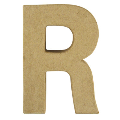 Letter R van papier mache voor decoratie 10041961