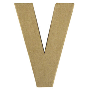 Letter V van papier mache voor decoratie 10041965