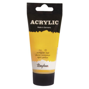 Lichtgele acrylverf/hobbyverf op waterbasis 75 ml 10270046