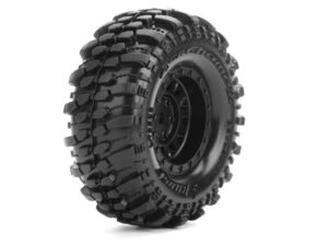 Louise CR Champ 1/18 & 1/24 Scale 1.0 Crawler Tire Super Soft / Black Rim - Hex 7mm 38763