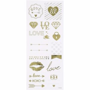 Love stickers goud 14 stuks 10094025