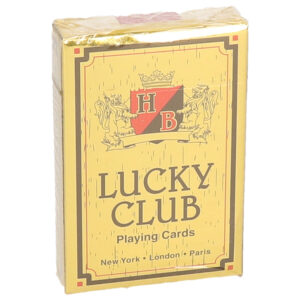 Lucky club speelkaarten rood 9 x 6 cm 10360958