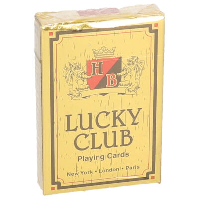 Lucky club speelkaarten rood 9 x 6 cm 10360958