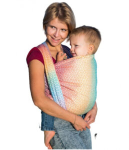 Luna Dream draagdoek Sling Little Hearts Rainbow katoen maat S 499002