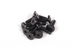 M3x10mm Oversized Flat Hex Socket (Black) (10pcs) (AXA0109) 15776