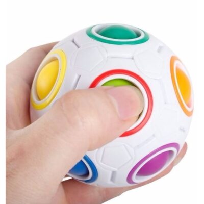 Magische anti stress regenboog puzzel bal 7 cm 10094660