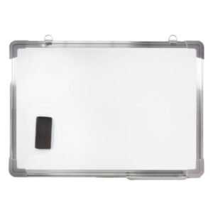 Magnetisch whiteboard met pennengoot en wisser 80 x 60 cm 10300259