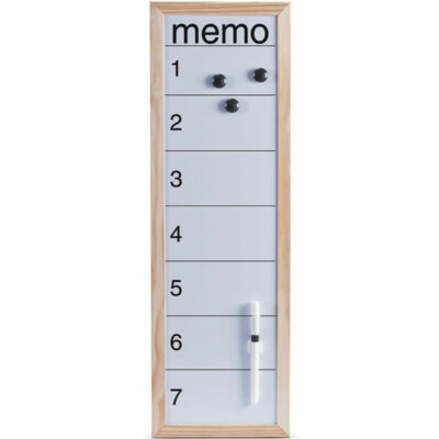 Magnetisch whiteboard/memobord met houten rand 20 x 60 cm 10222855