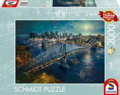 Manhattan bij maanlicht - 2000 stukjes - Puzzel 13450