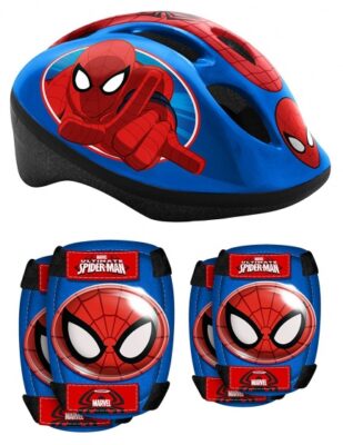 Marvel Spider Man Skatebescherming 5 delig 50 56 cm Blauw/Rood 223369