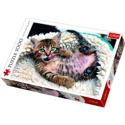 Massamarkt Puzzel 1000 pcs - Vrolijk Katje 3544546