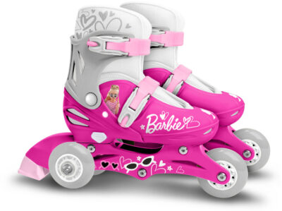 Mattel Barbie 2 in 1 Skates Hardboot Verstelbaar Roze/Wit maat 27 30 1018402