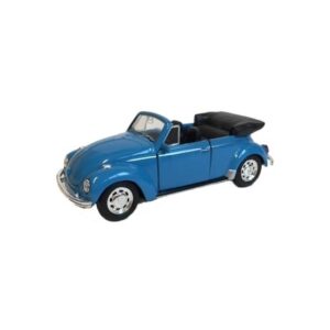 Metalen blauwe Volkswagen Beetle convertible auto schaal 1:39 10077321