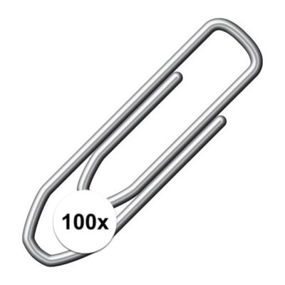 Metalen paperclips 21 mm 10101921