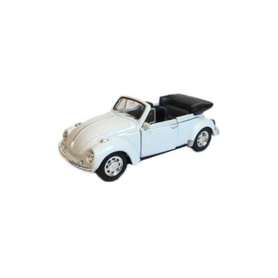 Metalen witte Volkswagen Beetle convertible auto schaal 1:39 10077320