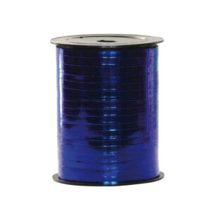 Metallic blauw lint op rol 250 m 10033748