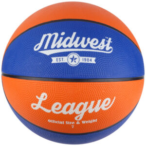 Midwest League Basketbal blauw/oranje maat 7 1020157