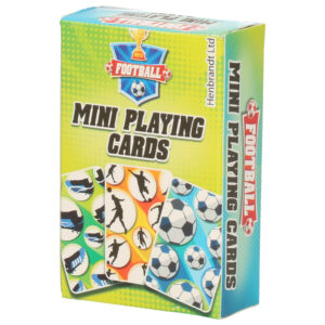 Mini voetbal thema speelkaarten 6 x 4 cm in doosje 10349609