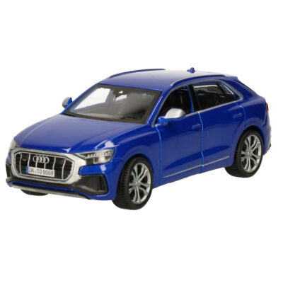 Modelauto Audi SQ8 blauw schaal 1:32/15 x 7 x 5 cm 10240819