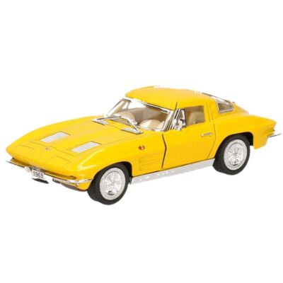 Modelauto Chevrolet Corvette geel 13 cm 10153697