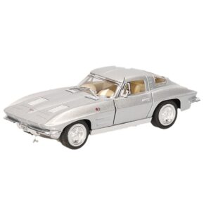 Modelauto Chevrolet Corvette zilver 13 cm 10153695