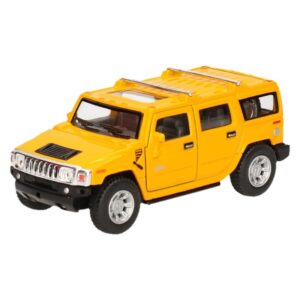 Modelauto Hummer H2 SUV geel 12