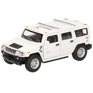 Modelauto Hummer H2 SUV wit 12