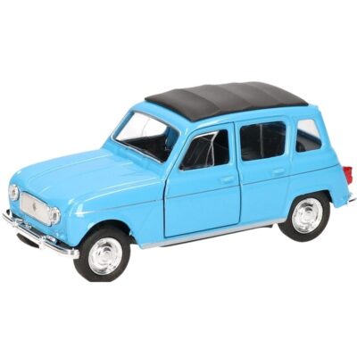 Modelauto Renault 4 blauw 11 cm 10154688