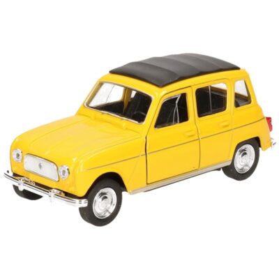 Modelauto Renault 4 geel 11 cm 10154687