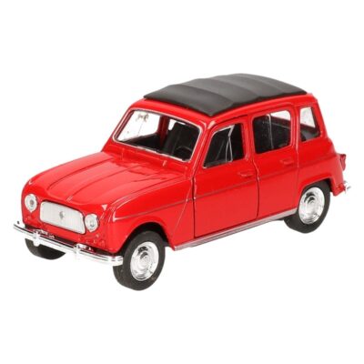 Modelauto Renault 4 rood 11 cm 10154686