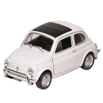 Modelauto/speelgoedauto Fiat 500 classic wit schaal 1:24/12 x 5 x 5 cm 10368317