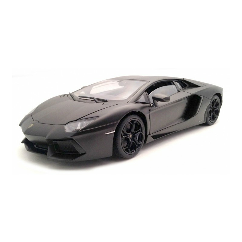 Modelauto/speelgoedauto Lamborghini Aventador - matzwart - schaal 1:24/20 x 9 x 5 cm 10414789