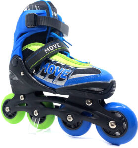 Move inline skates Fast semi softboot verstelbaar blauw/groen maat 30 33 1018101