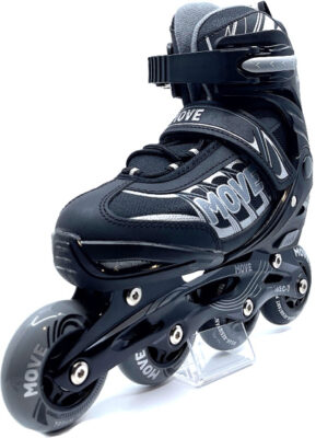 Move inline skates Fast semi softboot verstelbaar zwart maat 30 33 1018108