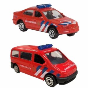 Nederlandse brandweer speelgoed modelauto set 2-dlg - autos 7 cm 10093084