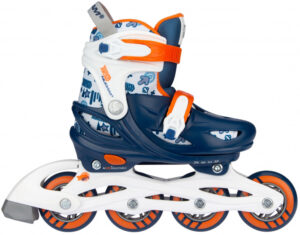 Nijdam inline skates Traffic Racer 82A blauw/oranje maat 29 32 438557