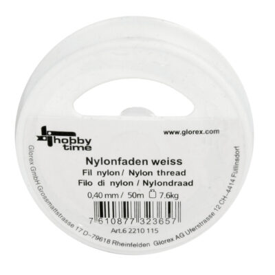 Nylon hobby draad wit 0.4 mm x 50 meter 10263560