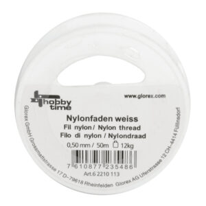 Nylon hobby draad wit 0.5 mm x 50 meter 10263561