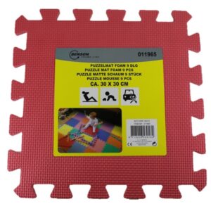 Ondertegels zwembad/ foam tegels 30 x 30 cm roze 9 stuks 10335649