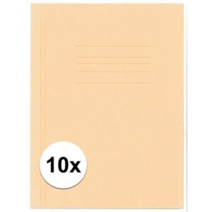 Opbergmappen folio formaat beige 10 stuks 10135512