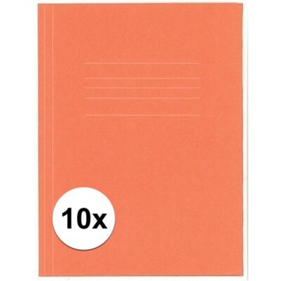 Opbergmappen folio formaat oranje 10 stuks 10135508