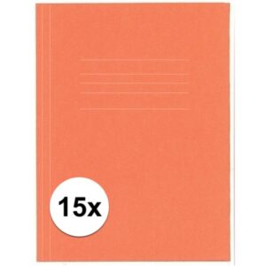 Opbergmappen folio formaat oranje 15 stuks 10135509