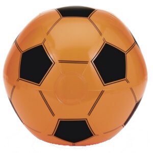 Opblaasbare oranje voetbal strandbal 30 cm dia 10069938