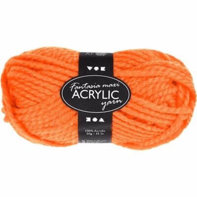 Oranje 2-draads acryl garen 35 meter 10099291