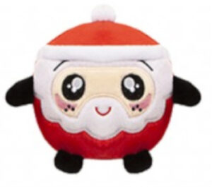 PMS knuffel Squishimi Xmas junior pluche 9 cm rood/zwart 936786